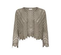 JdY Women's Jdysun 3/4 Cropped Cardigan KNT Noos Crocheted, Sepia Tint, M