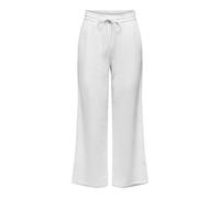 JdY Women's Jdytheis Life Pant WVN Noos Trousers with Wide Leg and high Waistband and Side Pockets, Cloud Dancer, S / 32L