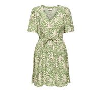 JDY Women's Jdytroya Life S/S Short Dress WVN Dia, Kale, M