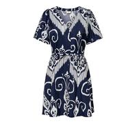 JdY Women's Jdytroya Troya Life S/S Short Dress WVN Dia, Black (Black Iris), M