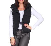 JdY Women's Jdywonder Wonder Short Hood Waistcoat OTW Sij, Black, S