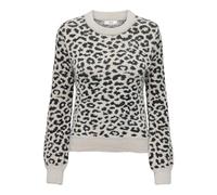 JDY Women's Knit Sweater Soft Cozy Round Neck Long Sleeve Regular Fit Comfortable, Colours:Black, Size:L