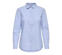 JDY Women's Jdymio L/S Shirt Wvn Noos Shirt, Cashmere Blue/Stripes: Cloud Dancer., 16