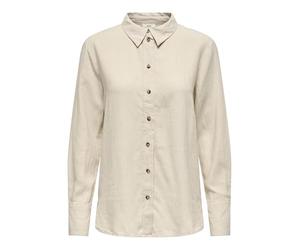 JDY Women's Say L/S Linen Loose Shirt WVN Noos