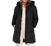 JDY Women's Skylar OTW Noos Padded Hood Jacket, Black/White, S