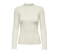 JDY Women's Slim Long Sleeve Top Basic Round Neck Turtleneck Stretch Blouse JDYFRANSISKA, Colours:Grey-2, Size:XL