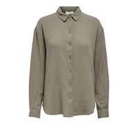 JdY Women's Theis Life L/S Loose Shirt WVN Noos, Brindle, XL