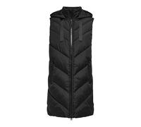 JDY Women's Winter Vest Skylar Long Quilted Puffer Sleeveless Jacket Hooded & Zippered Essential