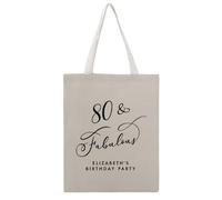 JDYANSHENG Elegant Script Typography Design Pattern Canvas Tote Bag, Perfect for Outdoor Picnic, Party, Shopping, Travel-Ideal,Sturdy Handles,Inspired Gift 38x46cm