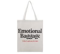 JDYANSHENG Emotional Baggage Jk Like It Could Even Fit In Here Canvas Tote Bag, Perfect for Outdoor Picnic, Party, Shopping, Travel-Ideal,Sturdy Handles,Inspired Gift 38x46cm