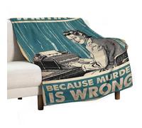 JDYANSHENG Writing Because Murder Is Wrong Throw Blanket Blankets Soft Lightweight 80x100cm(30x40in)
