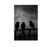 JDyaojiesheng Dark Raven Art Poster Wall Art Aesthetic Cover Poster Design Painting for Living Room Bed Room 16x24inch(40x60cm) Unframe-style