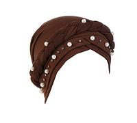 JDYaoYing Twisted Braid African Turban for Women Headwrap Beanie Cap Hair Cover Hat