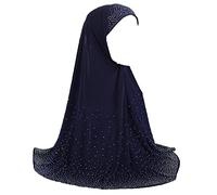 JDYaoYing Women Bling Rhinestones Muslim Hijab Scarf Neck Cover Full Cover Long Turban Headscarf Wrap Scarves Headwear