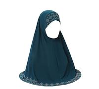 JDYaoYing Women Shiny Rhinestones Muslim Hijab Islamic Long Turban Head Wrap Scarf Shawl