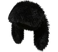 JDYaoYing Y2K Plush Hat for Women Fuzzy Cute Beanie Bunny Ears Hat Fluffy Hat Skull Cap Winter Warm Hat Christmas Halloween (Black)