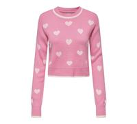 JdY Women's Jdyromance L/S Jacq. Pullover KNT Noos Knitted Jumper, Sachet Pink, XXL