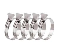 JDYYICZ 2 inch Hose Clamp, 5 PCS Adjustable 1.5"-2.5" Diameter Hose Clamps With Easy Turn Thumb Screw, 304 Stainless Steel Hose Clamps For Securing Hose, and Mechanical Applications