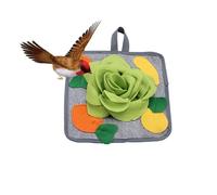 JDYYICZ Rabbit Foraging Mat, Rabbit Toy 11.8"x11.8" Rabbits Snuffle Mat Machine Washable Polar Fleece Funny Interactive Nosework Feeding Mat Treat Dispenser for Bunny Guinea Pigs Ferrets Chinchillas