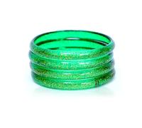 JD'Z COLLECTION Glass Bangles Jewelry for Women, Indian Style Ethnic Bollywood Bracelet,Traditional Fashion Jewelry Multicolor Bangle Set of 4 for Everyday,Wedding Use (Green, 2.6 or 2.37 inches)