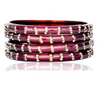 JD'Z COLLECTION Indian Bangles Set For Women Kada Bangle Traditional Bollywood Bangles Wedding Wear Bangle Set Of, L, Glass, no gemstone