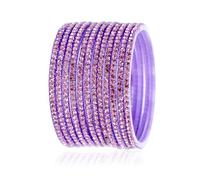 JD'Z COLLECTION Indian Glass Bangles Set Jewelry for Womens & Girls Bollywood Bangles Set Bridal Ethnic Wedding Partywear Costume Match CZ Stone Glass Bangles Set of 12 Blue, All Sizes, Glass, Cubic