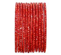 JD'Z COLLECTION Indian Glass Bangles Set Jewelry for Womens & Girls Bollywood Bangles Set Bridal Ethnic Wedding Partywear Costume Match CZ Stone Glass Bangles Set of 12 Blue, All Sizes, Glass, Cubic