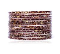 JD'Z COLLECTION Indian Jewelry Bangles For Women,Glass Bangles For Every Ocassions Authentic Handmade Textured Marvel Design,Best For Dailywear Purpose,Set Of 12, 2.4, Glass, not apply