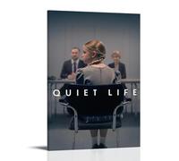 JDzenpingzsz Quiet Poster Life Drama Minimalist Vintage Movie Poster Wall Art Aesthetic Cover Poster Design Painting for Living Room Bed Room 16x24inch(40x60cm) Frame-style