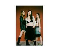 JDzenpingzsz Rock Band Haim Album Cover Vintage Music Poster Print Painting for Bedroom Canvas Wall Art Aesthetic Decorative12x18inch(30x45cm) Unframe-style
