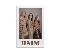 JDzenpingzsz Rock Band Haim Album Cover Vintage Music Poster Print Painting for Bedroom Canvas Wall Art Aesthetic Decorative12x18inch(30x45cm) Unframe-style