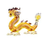 JDZYFFS 1000ML Whiskey Decanter Bottle - Art Statue, 3D Dragon Drinking Decanter Whiskey And Wine Decanters, Zodiac Dragon Shape Whiskeys Wine Bottle, Glass Animal Whiskeys Bottles(B)