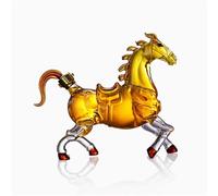 JDZYFFS Art Statue - 1000ML Whiskey Decanter Bottle, 3D Animal Shapes Whiskey Decanter, Lead-Free Glass Wine Drinkware, 1000ML Animal Liquor Wine Bottle, Wine Love Gift(Horse)