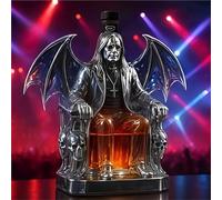 JDZYFFS Art Statue - 300ML Whiskey Decanter Bottle, 3D Black Wing Shape Whiskey Bottle Sculpture, 10oz Novelty Glass Whiskey Decanter, Funny Empty Wine Bottles Statue(C)