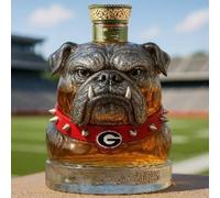 JDZYFFS Art Statue - 300ML Whiskey Decanter Bottle, 3D Whiskey Wine Bottle Bulldog Shaped, Novelty Glass Whiskey Decanter, Creative Animal Theme Empty Wine Bottles, For Liquor Storage(E)
