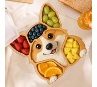 JDZYFFS Art Statue - Desktop Decoration Figurine Sculpture, Dog Face Cheese Board Decorative Statues, Bulldog Shaped Charcuterie Platter Sculptures, Serving Meats Platters Ornaments(A)