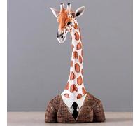 JDZYFFS Art Statue - Desktop Decoration Figurine Sculpture, Giraffe Bust Scene Desktop Decoration, Wild Animal Ornaments, Couple Home Decor Sculpture, For Living Room Party Bookcase Figurine(B)