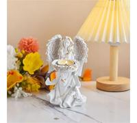 JDZYFFS Art Statue - Desktop Decoration Figurine Sculpture, Lovely Angel Resin Figurine With Horse Decorative Garden Sculpture, Indoor And Outdoor Home And Patio Decor Serene Centerpiece(D)