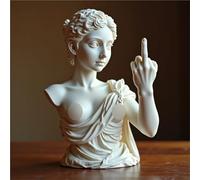 JDZYFFS Art Statue - Desktop Decoration Figurine Sculpture, Resin Modern Art Decor Statues, Bold Arts Finger Sculptures, Venus Middle Finger Figurine Ornaments(A)
