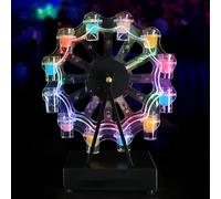 JDZYFFS Art Statue - Manual Rotation Bar Accessory Decor Liquor Shelves, Whiskey Decanter Wine Bottle, LED Shot Glass Holder Decoration Lights Cup Holder, Ferris Wheel Champagne Wine Display Holder