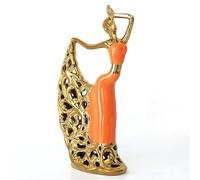 JDZYFFS Art Statue - Peacock Dancing Girl Decoration Art Statue, Desktop Decoration Figurine Sculpture, Ceramic Abstract Arts Figurine Sculpture, Dancer Desk Anniversary Wedding Ornaments(B)
