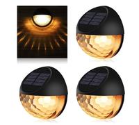 JDZYFFS Underground Light LED - LED Beam Spotlight, 4PCS Outdoor Solar Semicircular Wall Lights, IP67 Waterproof Decorative Garden Fence Lights, Auto On/Off Wall Lamp, Landscape Lamp