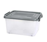 Je cherche une idée Semi-Transparent Plastic Storage Box on Wheels, plastic, Semi Transparent, 17 Litres