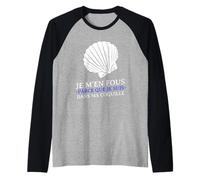 Je m'en fous parce que je Suis Dans ma Coquille timide Raglan Baseball Tee