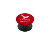 JE m'en Fous Parce Que Je Suis Une Baleine Drôle Provocation PopSockets Adhesive PopGrip