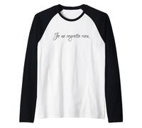 Je Ne Regrette Rien I Regret Nothing Raglan Baseball Tee