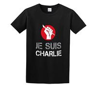 Je Suis Charlie Try Religion Charlie Hebdo Attack Protest T-Shirt Graphic Printed Funny Tee for Men BlackXL