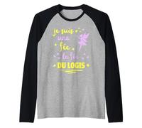 Je Suis une Fée La Fée du Logis Raglan Baseball Tee