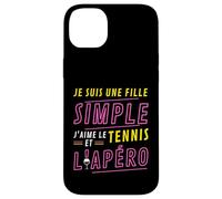 Je suis une Fille Simple J'aime le Tennis et L'Apéro Case for iPhone 14 Plus