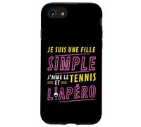 Je suis une Fille Simple J'aime le Tennis et L'Apéro Case for iPhone SE (2020) / 7/8